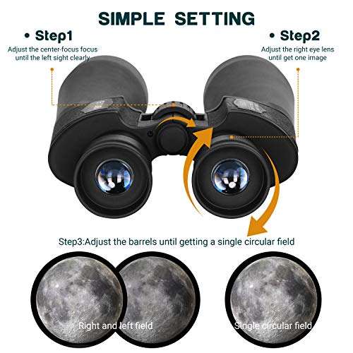 ESSLNB Giant Binoculars Astronomy 15X70 with Phone Adapter Tripod Adapter and Carrying Bag FMC Waterproof Binoculars for Adults Kids 4