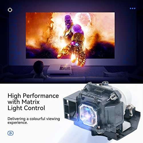 Pugody NP16LP 60003120/NP16LP-UM 100013229 Replacement Projector Lamp Bulb for NEC M260WS M260XS M300W M300WS M300XS M311W M350X M361X UM280W UM280Wi UM280X UM280Xi UM300W UM300X P350X ME310X ME360X 4