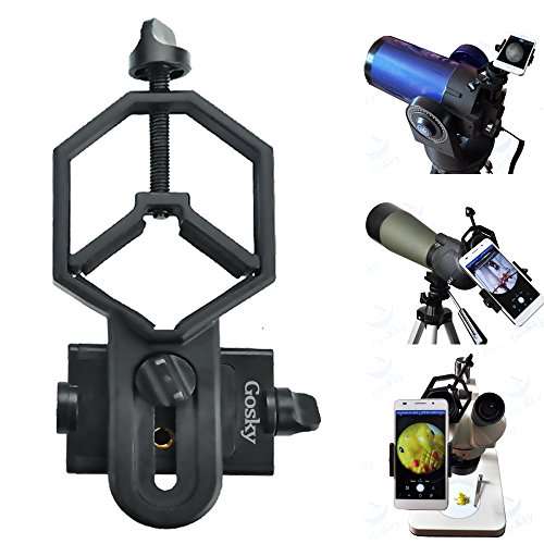 GOSKY Smartphone Adapter Mount Large Size - Compatible with Binoculars, Monoculars, Spotting Scopes, Telescope, Microscopes - Fits almost all Smartphones on the Market - Record Nature and The World 1