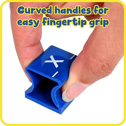 READY 2 LEARN Number and Sign Stamps - Small - Set of 15 - Rubber Math Stamps for Kids - Numbers 0-9 3