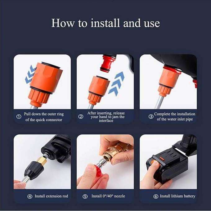 AYW Portable Car Water High Pressure Gun 24V/5 Meter Hose/Water Gun Car/Home Washer for Tucson 2015 6