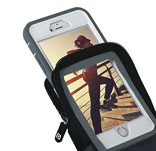 Title: Gear Beast TapTouch Rugged Case Compatible Sports Armband for Xs/X / 8/7/ 6s | Galaxy S10e / S9 / S8 w/Protective Cell Phone Case, Reflective Band, Waterproof Running Armband 2