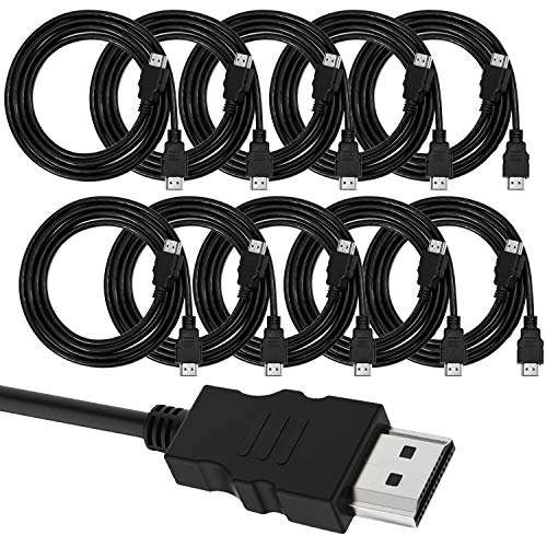 SaiTech IT 10 Pack 4.5 Ft High-Speed HDMI Male to Male Cable for TV, Laptop, Monitor, & More – Black 1
