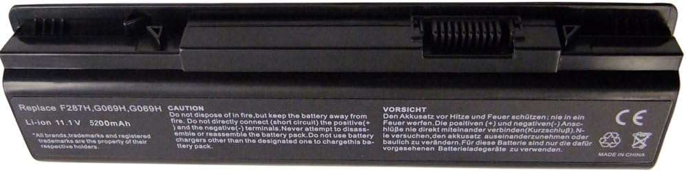 11.1V New 6 Cell Laptop/Notebook Battery for DELL Vostro A860n Series Vostro A860 Vostro 1015 Vostro 1014 Inspiron 1410 Replacement Laptop Battery for DELL 451-10673 312-0818(6-Cells 5200 Mah) 2