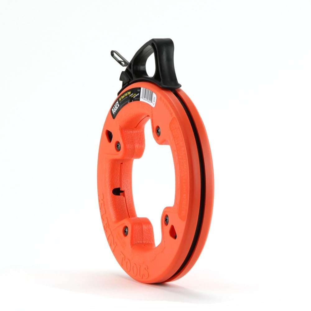 Klein Tools 56001 Fish Tape, 50-Foot Long x 1/8-Inch Wide Steel Pull Line, for Heavy Duty Wire Pulls, Updated Model Cat. No. 56331 Available 5