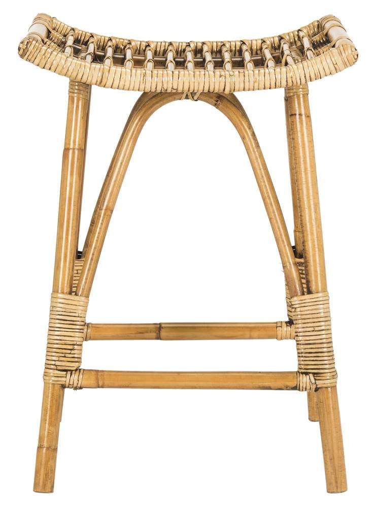 Safavieh Home Collection Leda Brown Rattan 26-inch Counter Stool 4