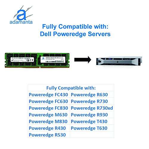 Adamanta 16GB (1x16GB) Server Memory Upgrade Compatible for Dell Poweredge, Dell Precision & HP Proliant Servers Processor DDR4 2133MHz PC4-17000 ECC Registered Chip 2Rx4 CL15 1.2v RAM 2