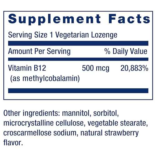 Life Extension Vitamin B12 Methylcobalamin 500mcg - Vitamin B12 Supplement for General Energy and Brain Health - Sugar Free Vegetarian Lozenges Dissolve in Your Mouth - Once Daily - 100 Count 2