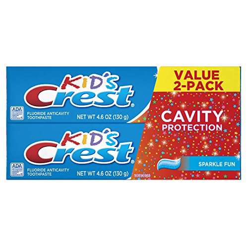 Crest Kid's Cavity Protection Toothpaste for Kids (children and toddlers 2+), Sparkle Fun Flavor, 4.6 Ounce (Pack of 2) 1
