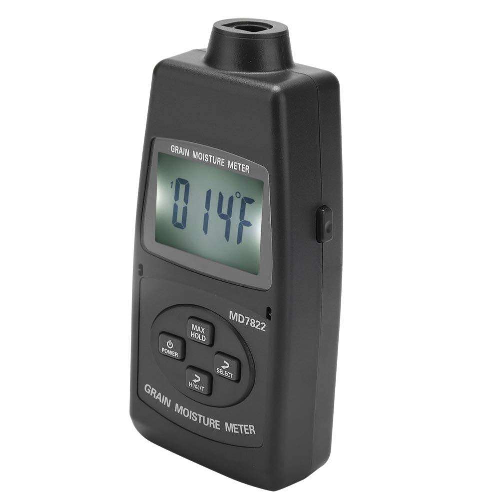 Moisture Meter Tester, MD7822 Digital LCD Screen Grain Moisture Meter Tester Measuring Tool for Wheat Corn Basal Thermometer LCD Grain Tester 6