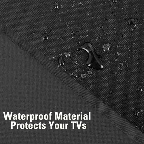 Mounting Dream Outdoor TV Cover Weatherproof with Bottom Cover for 30-32 inch TV, Waterproof and Dustproof TV Screen Protectors with Remote Control Pocket for Outside LED, LCD, OLED Flat Screen TVs 6