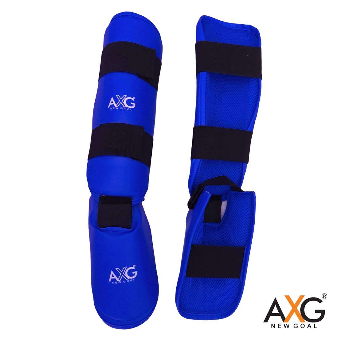 AXG New Goal Head Way Karate Taekwondo Shin Pad Muay Thai Kick Kickboxing MMA Shin Guard (Medium) 3