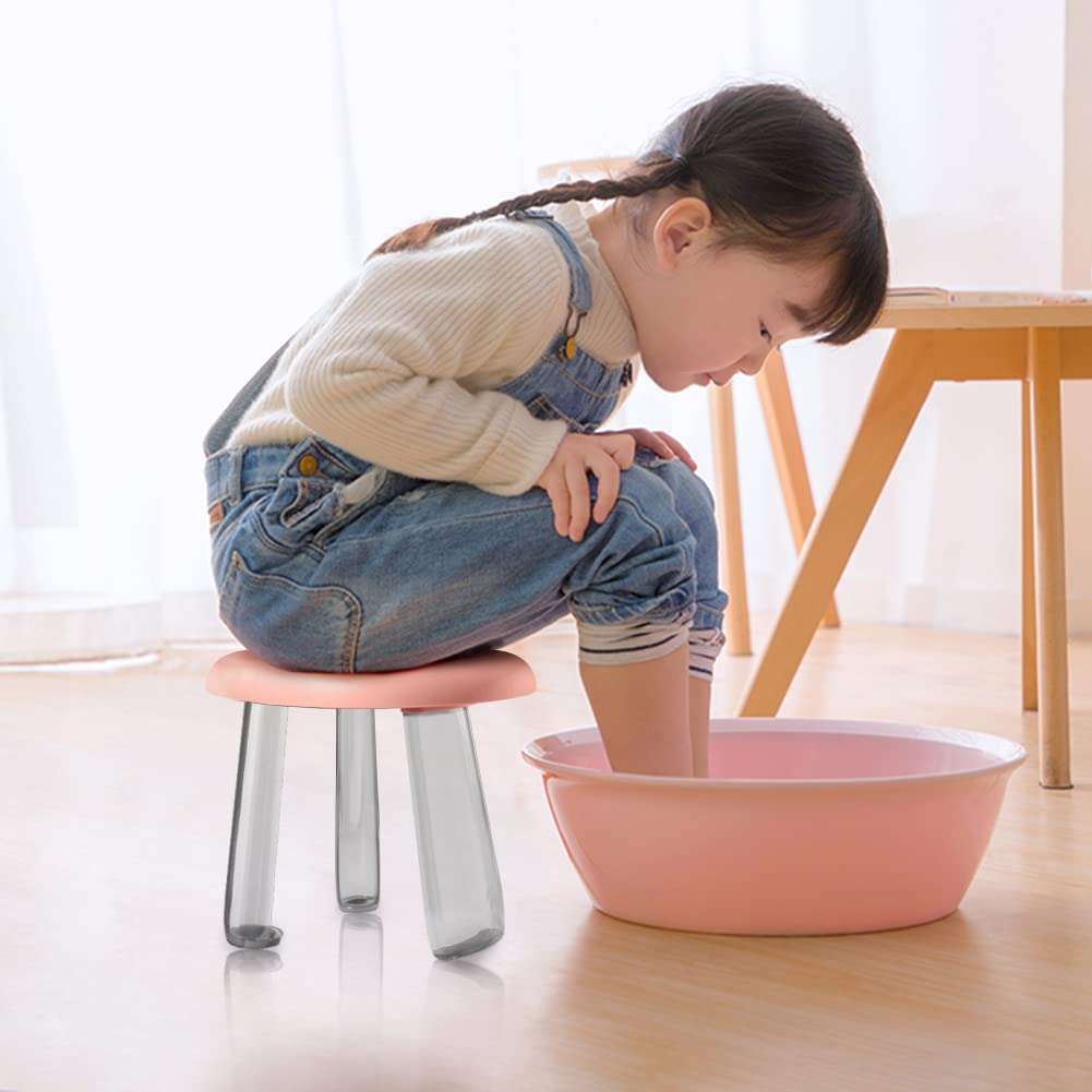 WAYUTO Cartoon Children Plastic Smile Face Kids Round Stool Chair Toddler Sitting Kindergarten Stool Shoes Changing for Home, Bedroom, Living Room Decoration 3