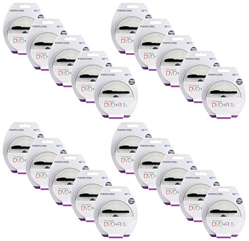 Memorex Blank DVD-R Memorex DVD+R 16X 10-Pack with Bonus Marker - Bulk Pack of Twenty 10-Packs (200 Total Discs) (32020060201)
