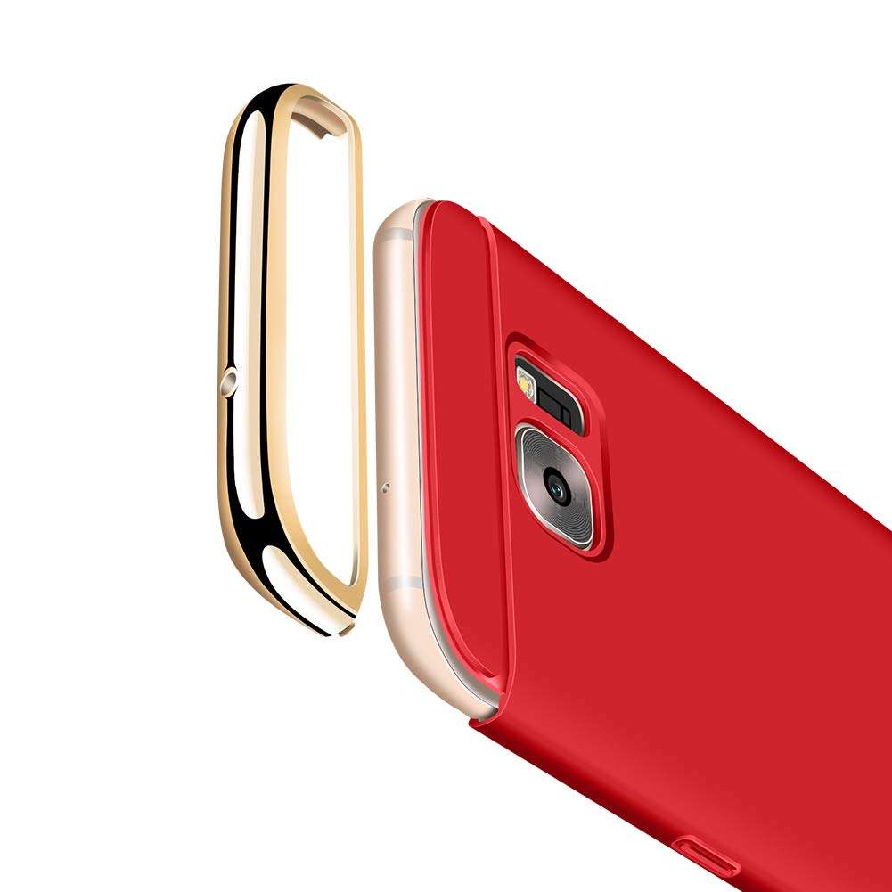 CROSYMX Galaxy S7 Case Back Cover, Ultra Slim & Rugged Fit Shock Drop Proof Impact Resist Hard Protect Case for Samsung Galaxy S7 (5.1'')(2016) - Red 6