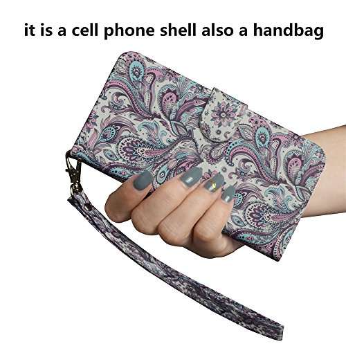 ISADENSER Phone Case for LG K30 2019 Case, LG Arena 2 Case, LG Escape Plus Case, LG Journey LTE Case, 3D PU Leather Flip Wallet Stand Cases as Women Girls for LG K30 2019 3D Purple Cactus YX 6