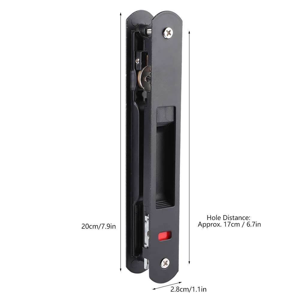 Door Lock Latch, House Door Locks Durable Sliding Door Lock, for Window Mobile Glass Doors Mobile Doors Sliding Glass Doors 4