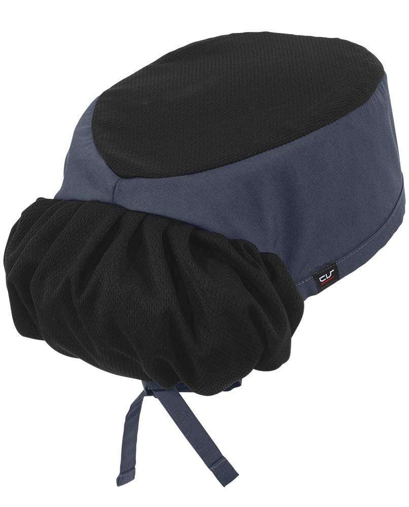 Professional Chef Skull Cap with Pony Tail Holder (One Size Fits Most, Granite/Black) 1