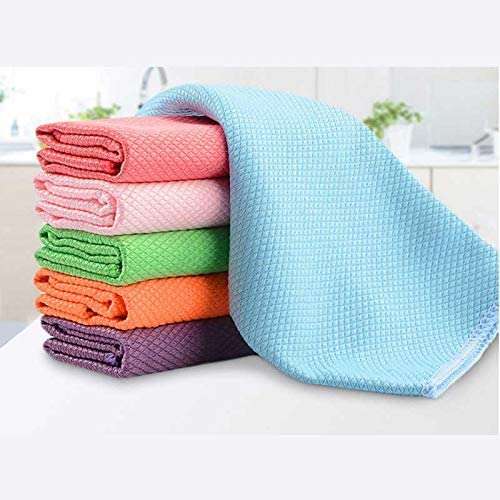 Diamonddeal Microfiber Glass Scrubbing Cloth & Polishing Cloth (Set of 2)-Fast Drying Cleaning Cloth for Any Surface Car, Gym, Spa, Kitchen, Floor, Glass, to Rub Dirty Surface (Size 30CM X 30CM). 2