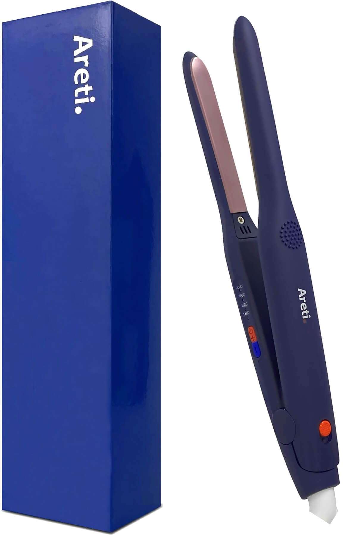 Areti Tokyo 0.43 Inch 11mm Flat Iron Hair Straightener for Straightens & Curls with Ceramic Plates & Adjustable Temp i1908IDG Precision Nano 1