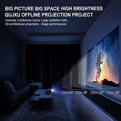 QUJXU ELPLP49 Projector lamp for Epson V13H010L49 powerLite Home Cinema 8350 8345 8500ub 8700ub 8100 6100 6500ub Replacement Projector lamp Bulb 5