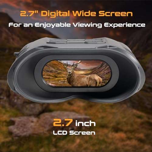Grey Bear Night Vision Star Goggles, 9X Infrared Binoculars, IP54 for Wildlife Observation, Camping, Hiking, Security, View Range 1248ft at Day & 591ft in Total Darkness 6
