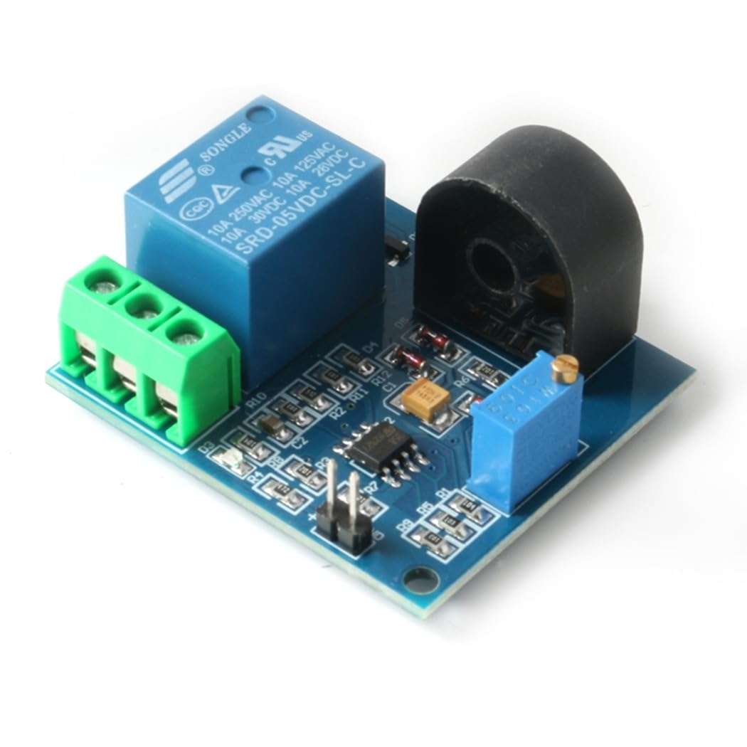 HiLetgo 2pcs 5A AC Current Sensor Current Detection Sensor Relay 5V AC Current Relay Module AC Sensor AC Current Relay Switch with Over Current Protection 3