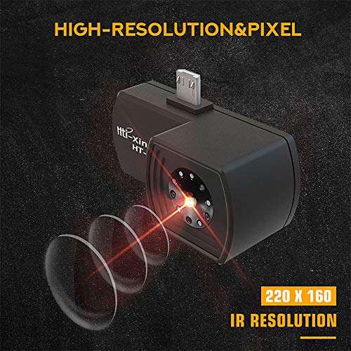 USB Thermal Camera, Mini Thermal Imaging Infrared Thermal 220X160 IR Resolution with 9 HZ, 6 Color Palette Shooting Video for Android Micro USB Or USB-C Smartphone 5