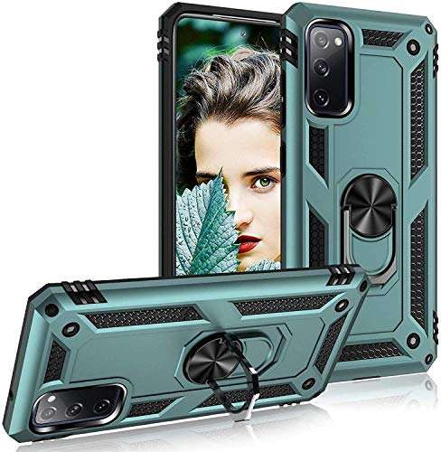Qissy Case for Samsung Galaxy S20 Fe 5G Case Heavy Duty Kickstand PC Tough Hard Armor Phone Case for Samsung S20 Fe Case Protection 360 Ring Full Body Protective Back Cover for Samsung S20 Fe 6.5 1