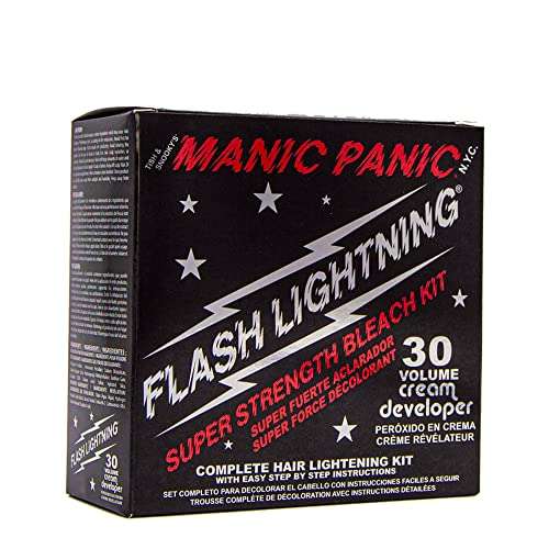 Manic Panic Flash Lightning Hair Color Bleach Kit 30 Volume, 113g - White