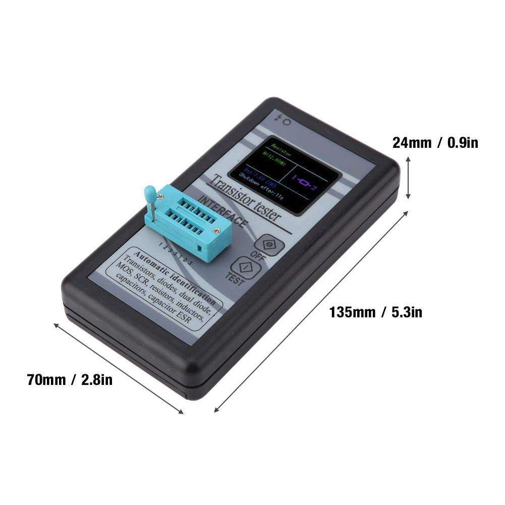 Digital Resistance Capacitance Electrical Transistor Tester 0.5Ω to 50MΩ Inductance Resistor Meter for Electrician 6