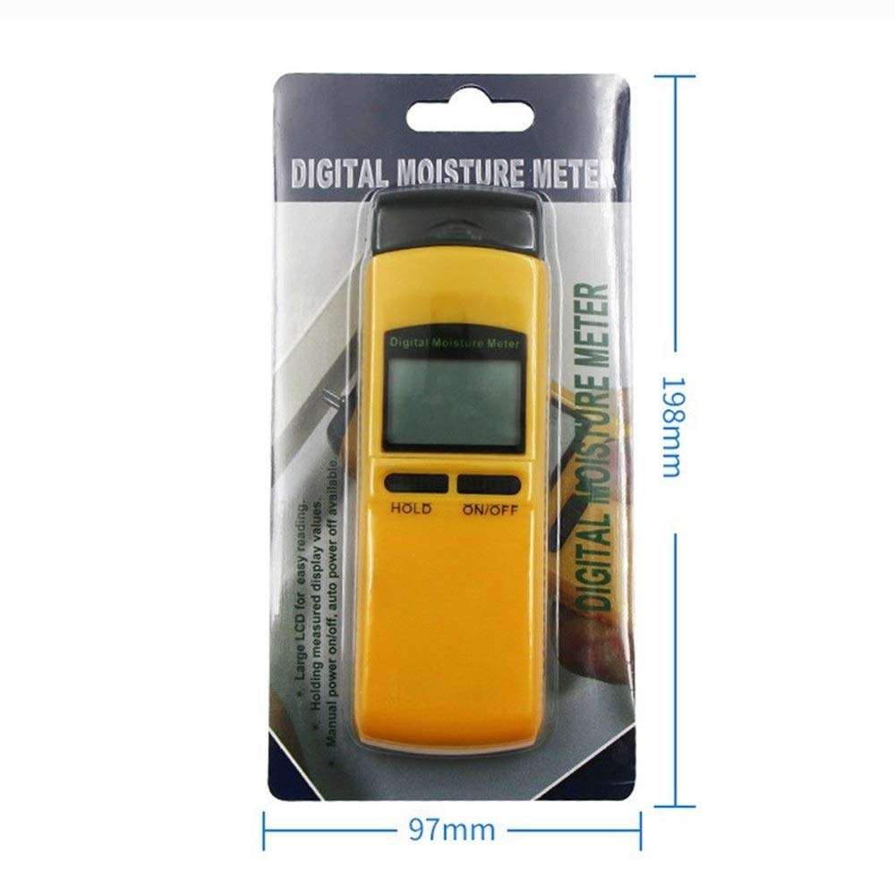 WZCUICAN Moisture Meters 4Pins Digital Wood Moisture Meter Tree Bamboo Paper Meter Tester Tree Detector Humidity Tester Timber Damp Detector 3