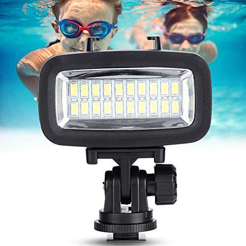 Waterproof Photography Diving Fill Light, 20 LED Sturdy Durable Protective 40M Underwater with Lamp Mount 2