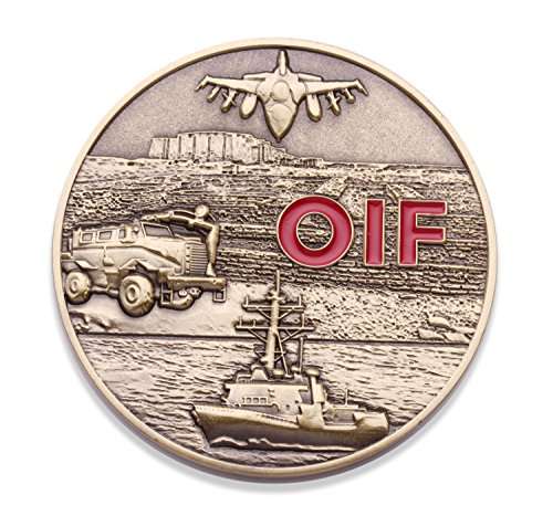 OIF Operation Iraqi Freedom Challenge Coin - Military Coin Designed by Military Veterans - Great 3D Detail Die Struck Brass Coin 2