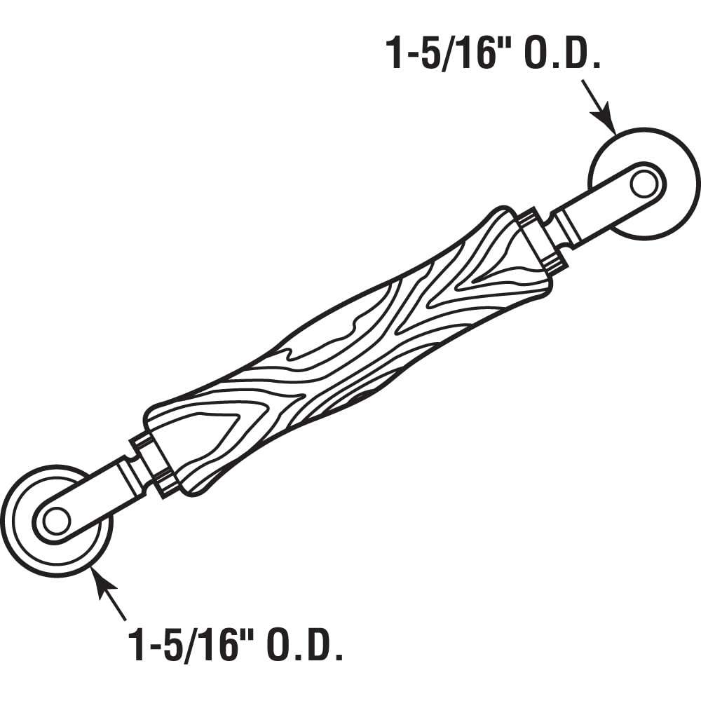 Prime-Line P 7505 Screen Rolling Tool – A Must Have Tool for Installing Window and Door Screens – Spline Roller with Wood Handle and Steel Wheels – Durable and Easy to Use (Single Pack) 2
