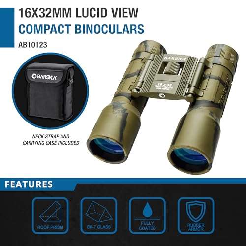 Barska Lucid View 16x32 Camo Compact Binoculars for Outdoor Travel Hunting Hiking Events 2