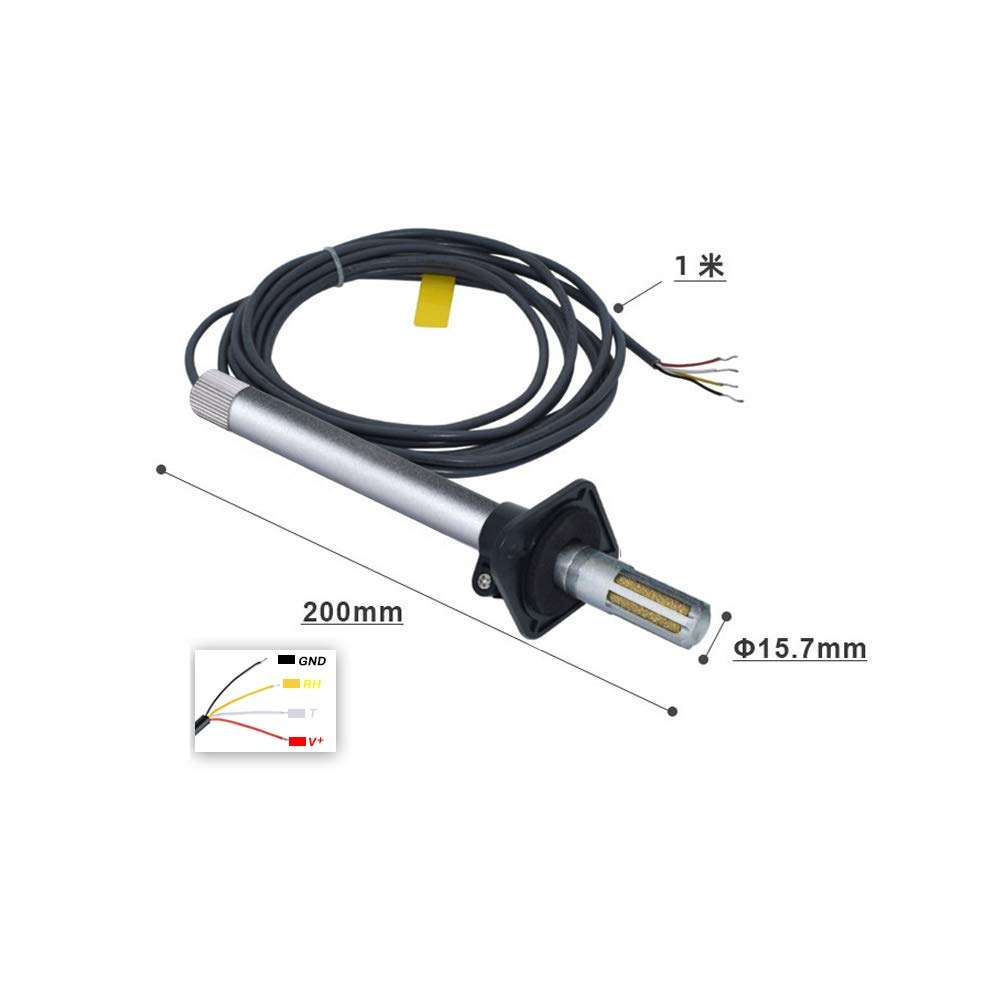 Taidacent Temperature and Humidity Transmitter Modbus Temperature Transmitter Pipeline High-precision Industrial RS485 Moisture Sensor RS485 Communication Explosion-proof Probe (Voltage 0-10V Output) 5