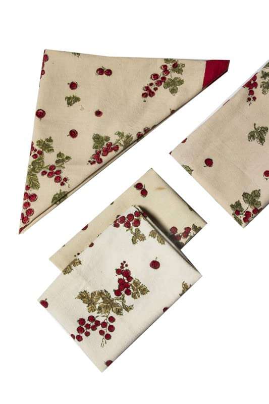 CONTRAST LIVING Mahendra Ji Hand Block Printed Kitchen Towel/Dish Towel/Hand Towel Multi Color Set of 4 Pcs 3