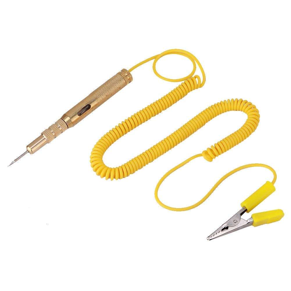 Auto Vehicle Circuit Tester Light Bulb, Car DC 6V 12V 24V Circuit Repair Induction Tester Pen Test Light Yellow 4