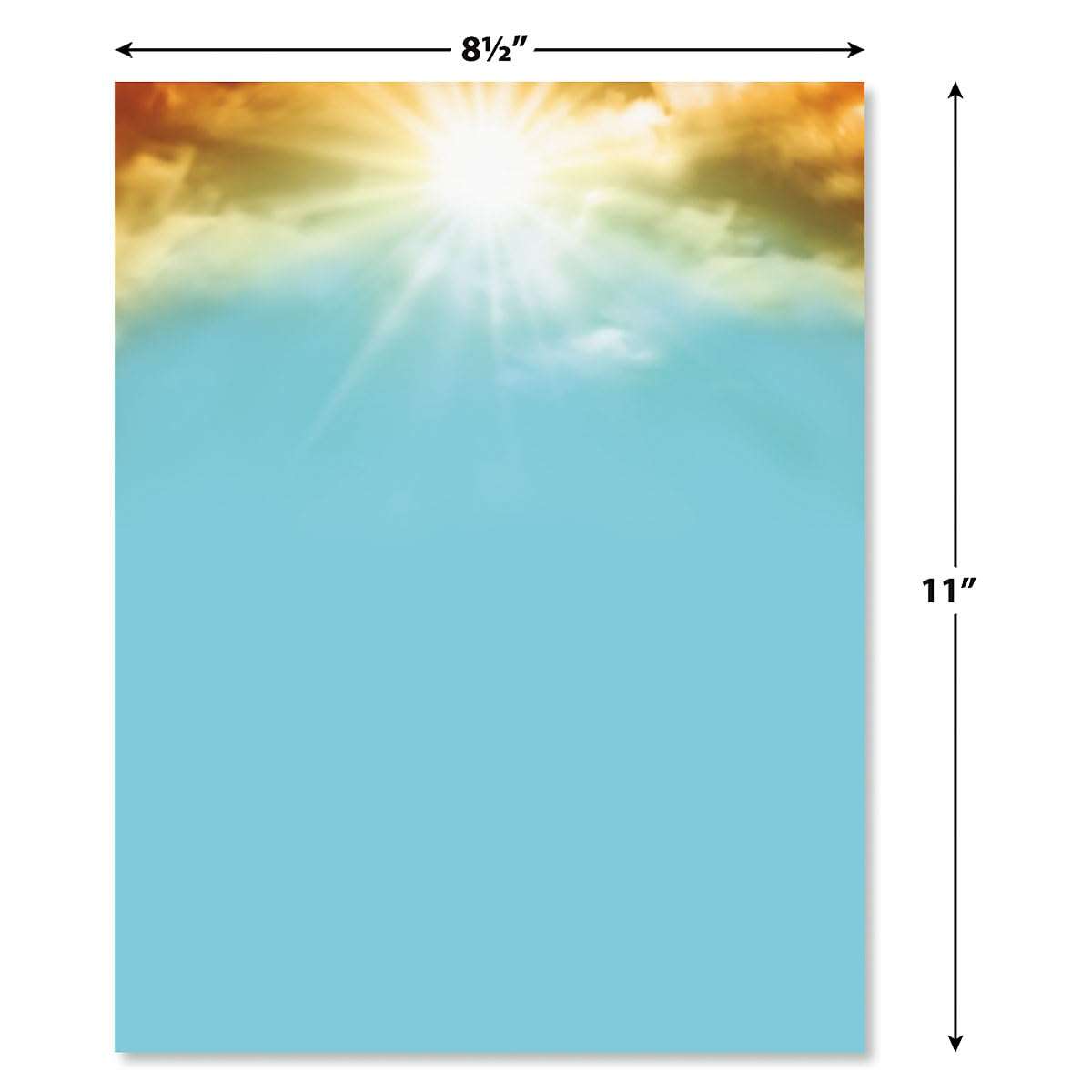 Current Sunrise Easter Decorative Letter Paper - Religious Stationery Papers, Printable Confirmation, Communion, Baptism, Wedding, & Easter Cards, Christian Letterhead Sheets, Set of 25, 8 1/2" x 11" 2