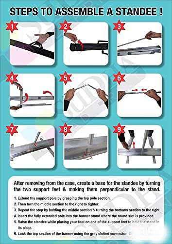 Flaming®Aluminium Roll Up Standee Without Flex Banner for Advertising and Trade Show,Exhibition PACK OF 1 (3X6 FT) 6