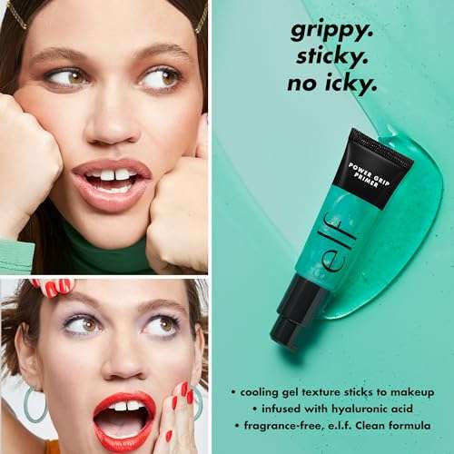 e.l.f. Power Grip Primer, Gel-Based & Hydrating Face Primer For Smoothing Skin & Gripping Makeup, Moisturizes & Primes, 0.811 Fl Oz (24 ml.) 3