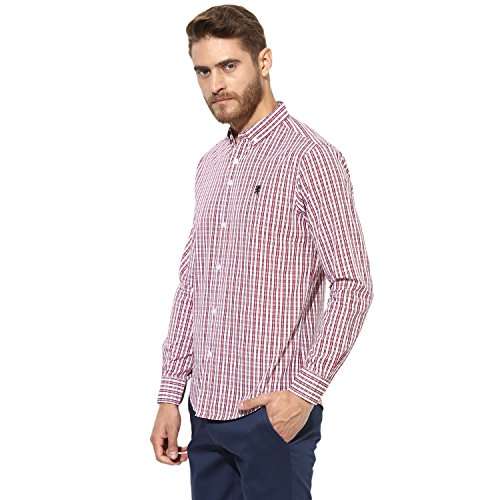 Red Tape Men's Checkered Regular Fit Shirt (RSF8828A_Maroon L) 2