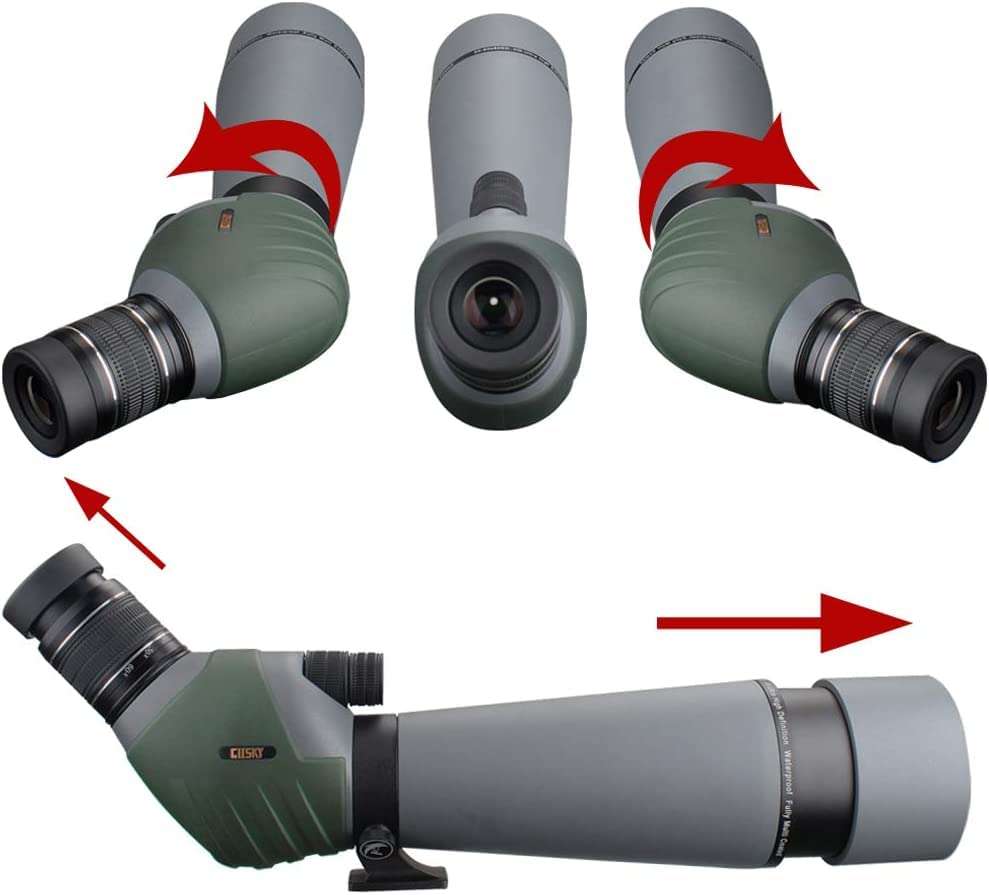 Gosky 20-60x80 Dual Focusing ED Spotting Scope - Ultra High Definition Optics Scope with Carrying Case and Smartphone Adapter for Target Shooting Hunting Bird Watching Wildlife Astronomy Scenery 5