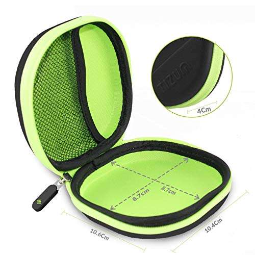 tizum Headphone Carrying Case - Multi Purpose Pocket Storage with Carabinr Hook, Travel Organizer for Headphone, Pen Drives, Memory Card, Cable (Black) Headphone 6