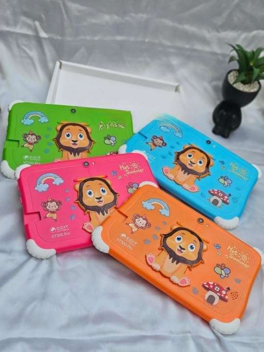 CUPEX Kids Tablet 7 Inch with Case with Cartoon Lion Design, Green Protective Cover, Educational Device Holder with Stand 5