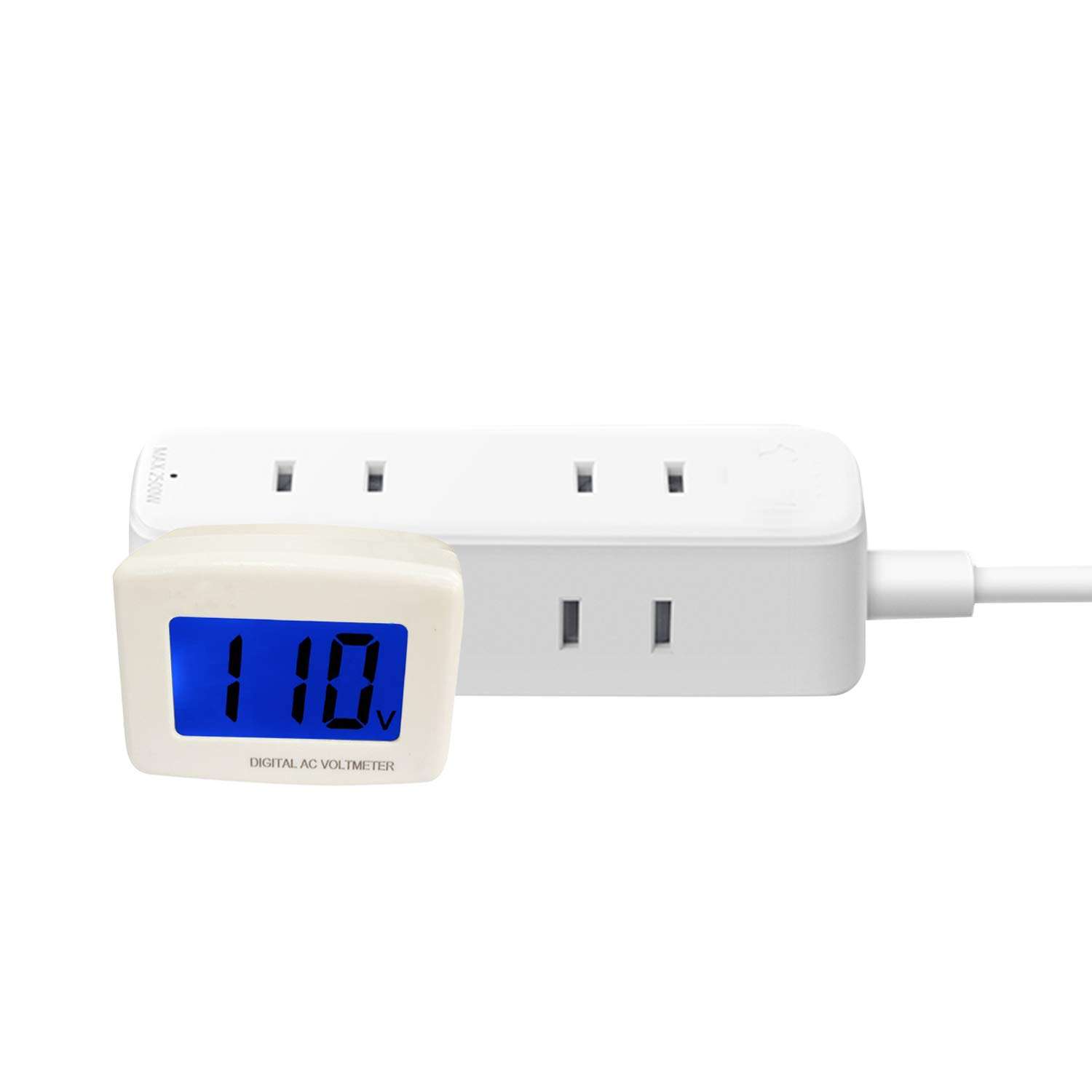 Proshopping 2 PCS AC 110V Flat Plug Voltage Meter, Digital Voltmeter Display Gauge, Voltage Monitor Tester, Auto Power Line Volt LCD Panel Indicator -for Household Wall Plug in Outlet, RV (AC 80-300V) 5