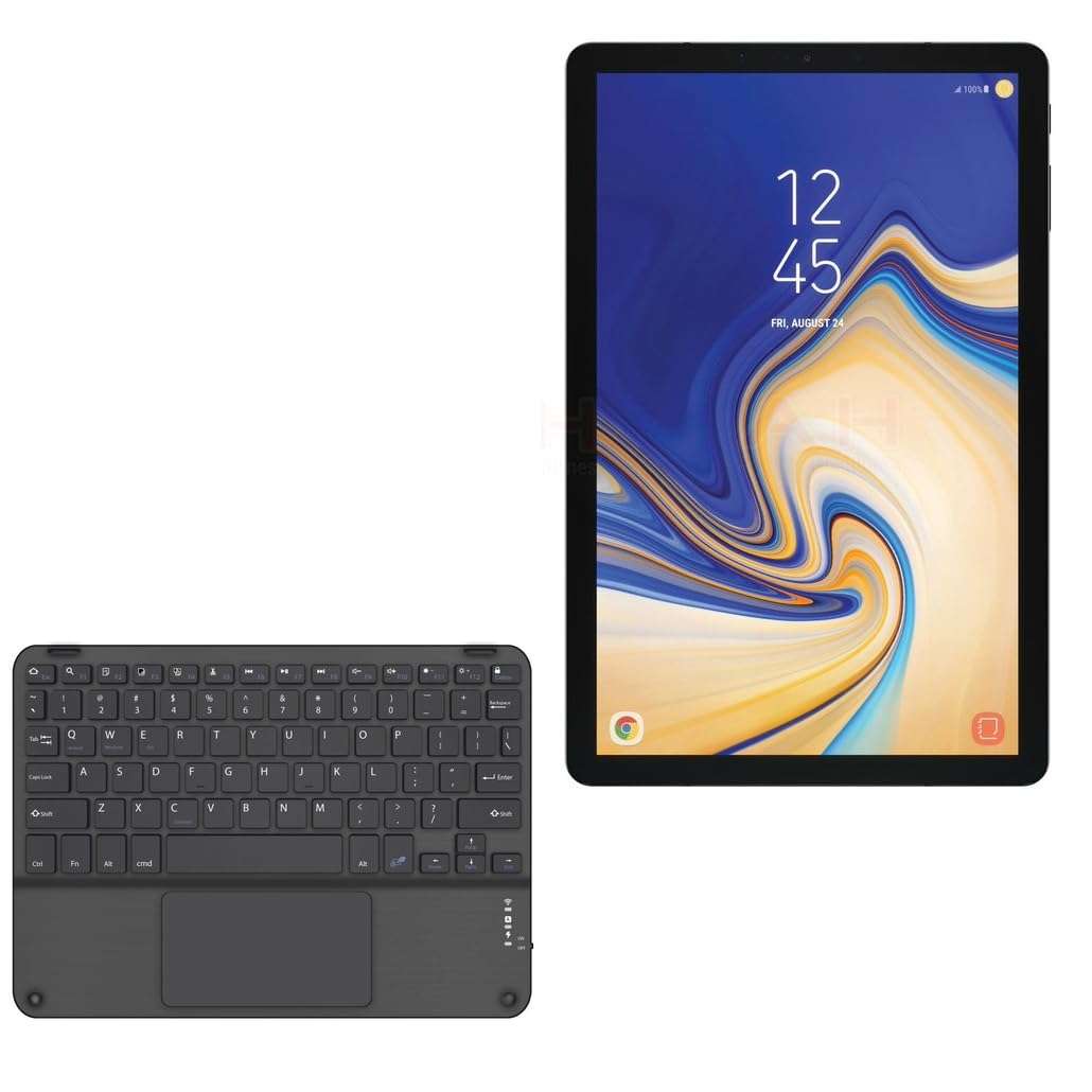 BoxWave Keyboard Compatible with Samsung Galaxy Tab Advanced2 Wi-Fi - SlimKeys Bluetooth Keyboard with Trackpad, Portable Slim TouchPad - Jet Black 1