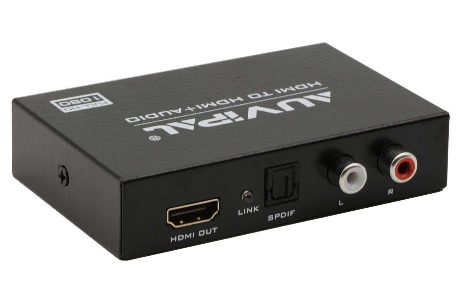 AuviPal 1080P@60Hz HDMI Audio Extractor, HDMI to HDMI with Audio (Optical SPDIF + L/R Stereo) Adapter for Connecting Sound System to Firestick, Projector, Apple TV, Roku, PS3/4, Xbox, PC and More 1