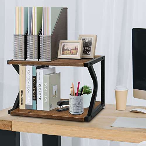 Unistyle Printer Stand with Anti-Skid Pads for Space Organizer,Desktop Stand for Printer as Storage Shelf, Book Shelf, Double Tier Tray for Home Office Organization 3